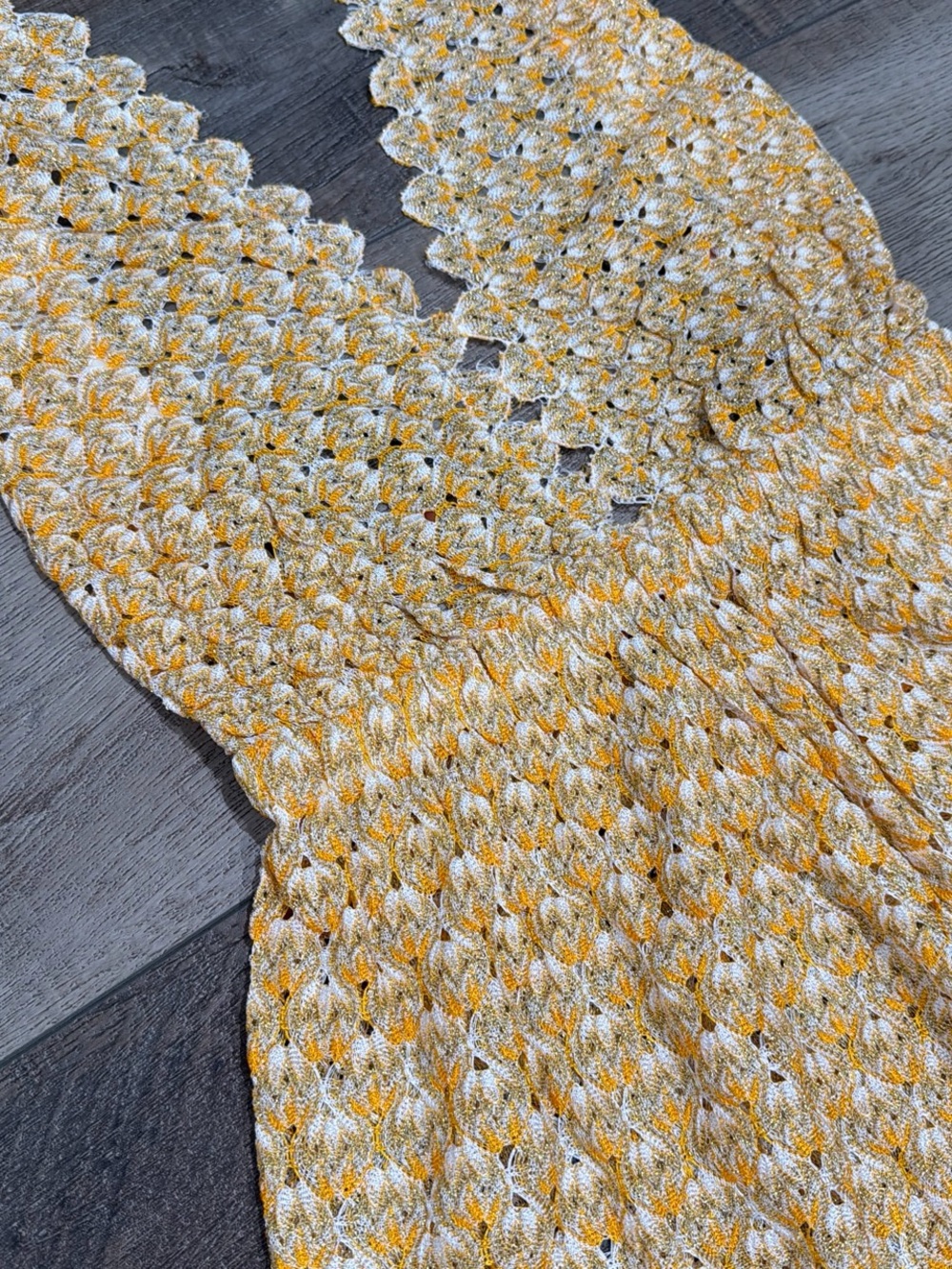 Missoni metallic crochet knit romper in honey - Picture 3 of 6